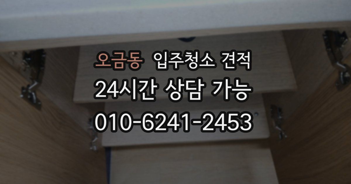 오금동 입주청소 견적