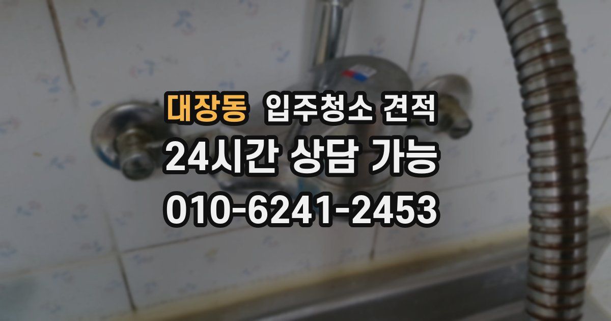 대장동 입주청소 견적