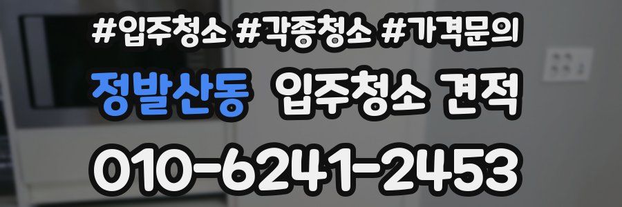정발산동 입주청소 견적