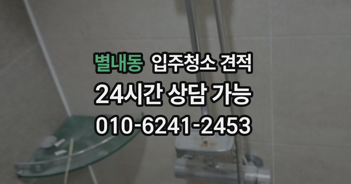 별내동 입주청소 견적