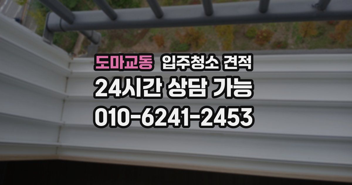 도마교동 입주청소 견적
