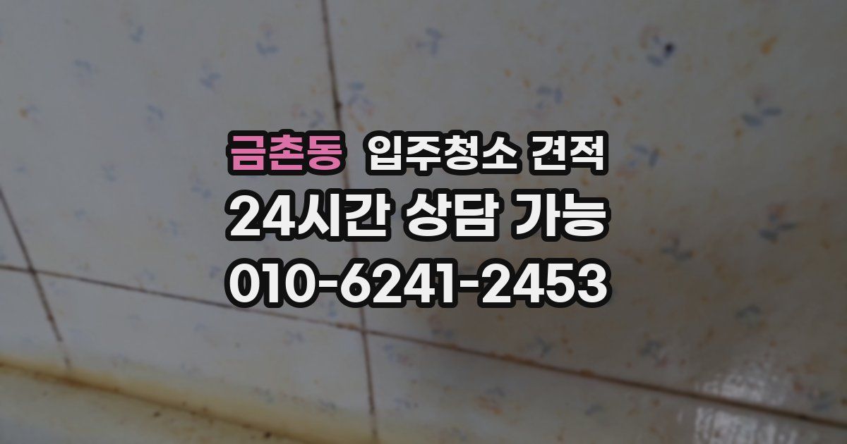 금촌동 입주청소 견적
