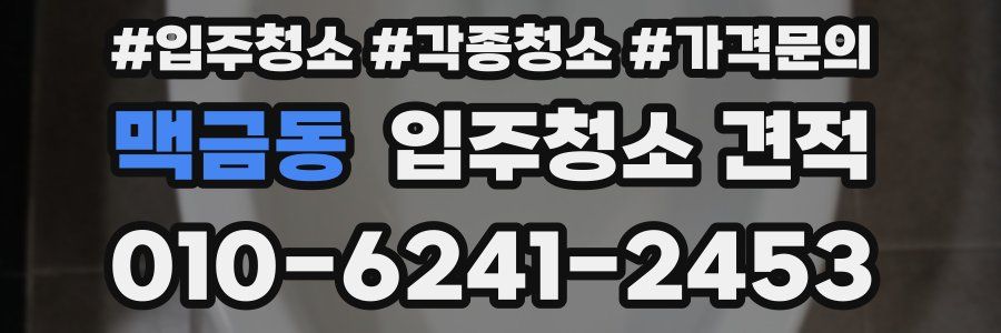 맥금동 입주청소 견적