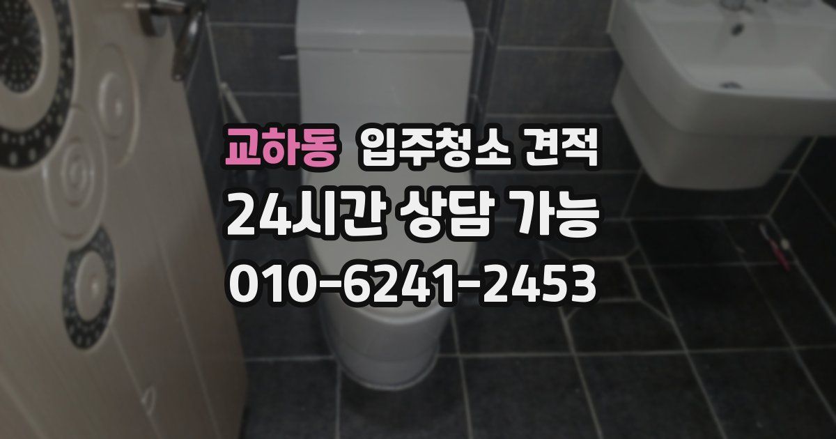 교하동 입주청소 견적