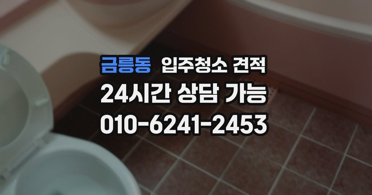 금릉동 입주청소 견적
