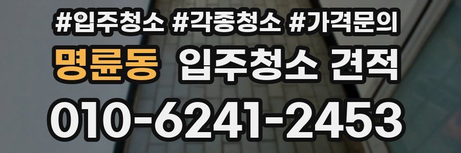 명륜동 입주청소 견적