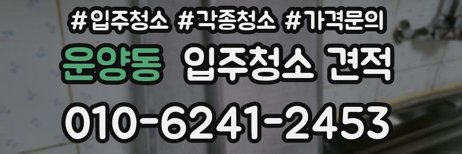 운양동 입주청소 견적