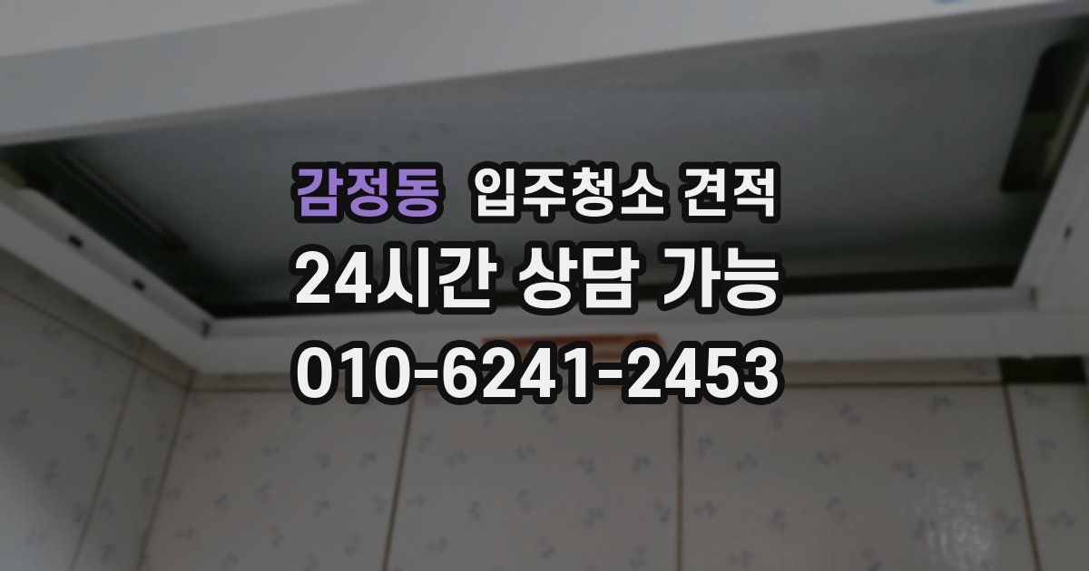 감정동 입주청소 견적