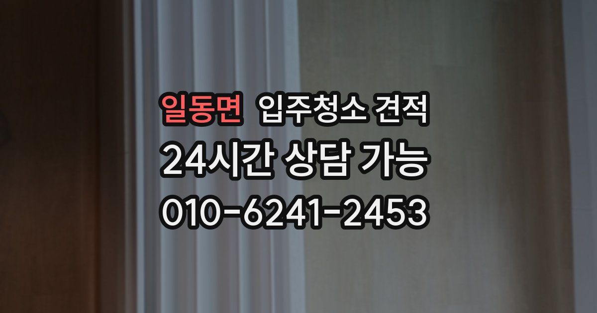 일동면 입주청소 견적