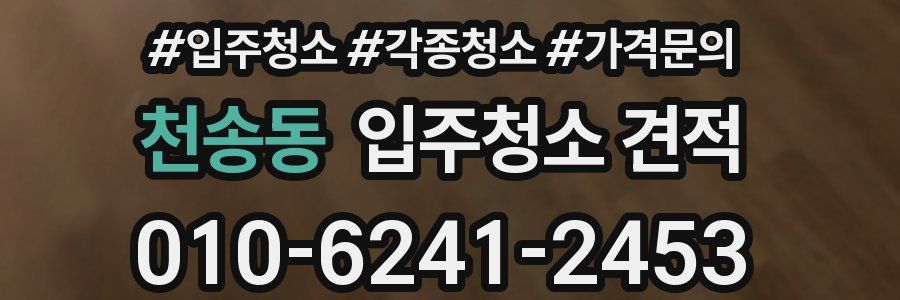 천송동 입주청소 견적