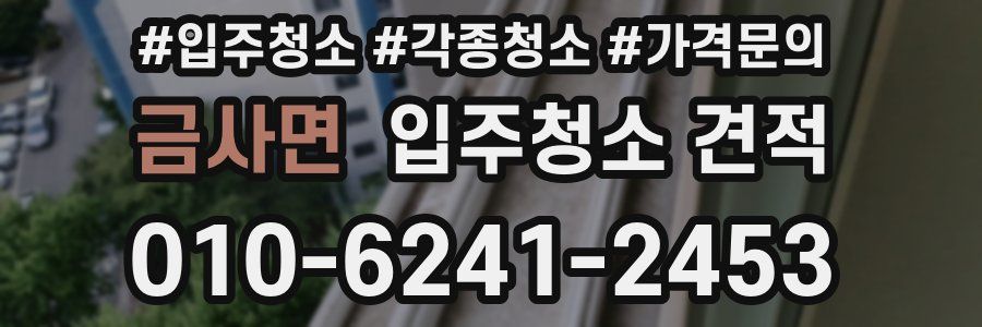 금사면 입주청소 견적
