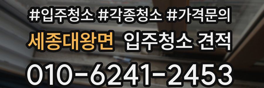 세종대왕면 입주청소 견적