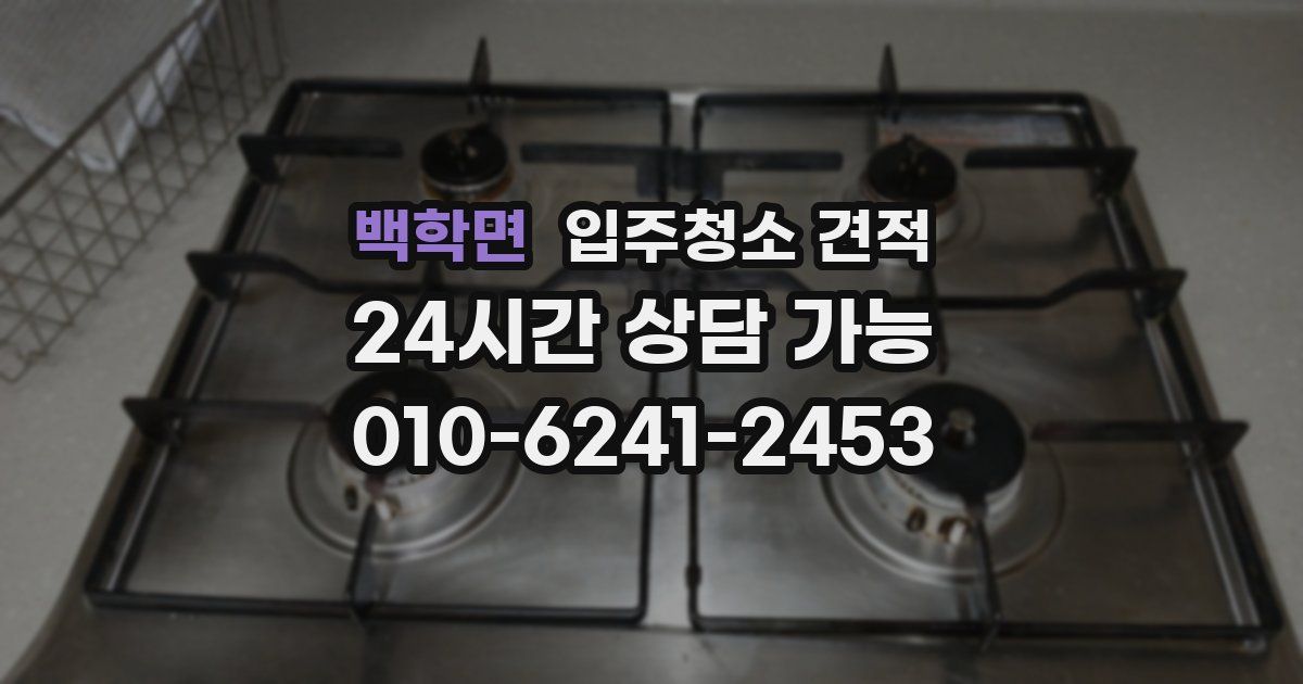 백학면 입주청소 견적