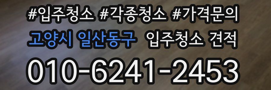 고양시 일산동구 입주청소 견적
