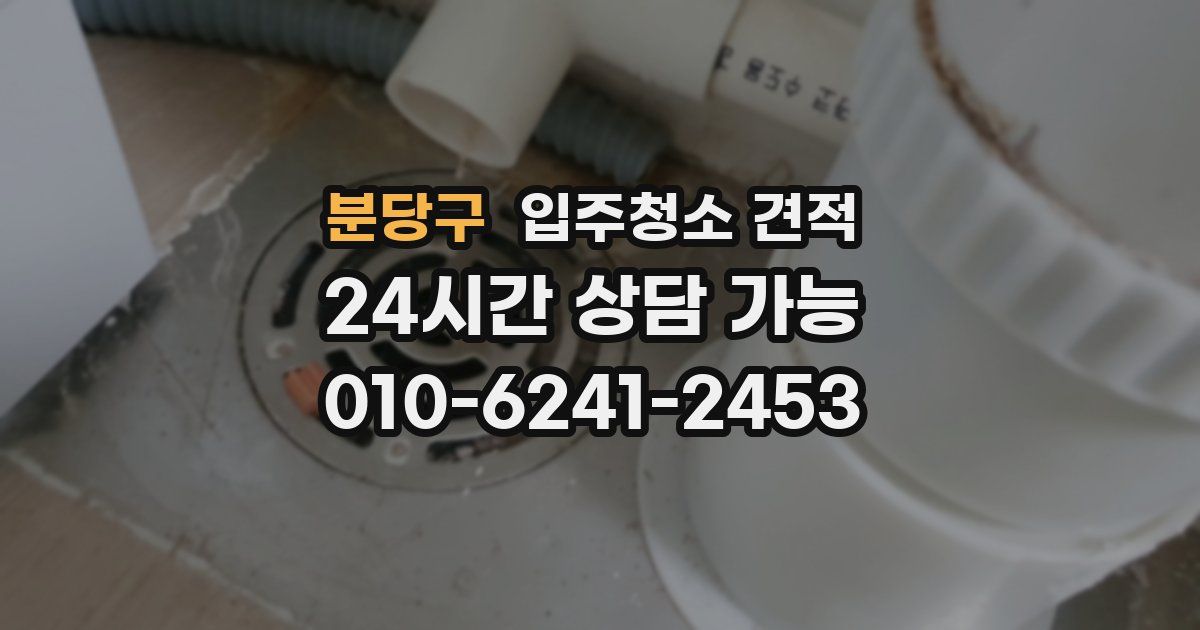 분당구 입주청소 견적