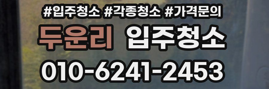 두운리 이사청소