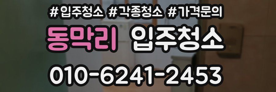 동막리 이사청소