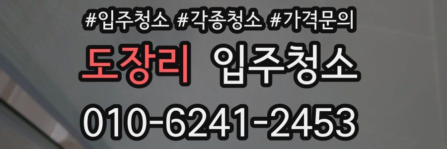 도장리 이사청소