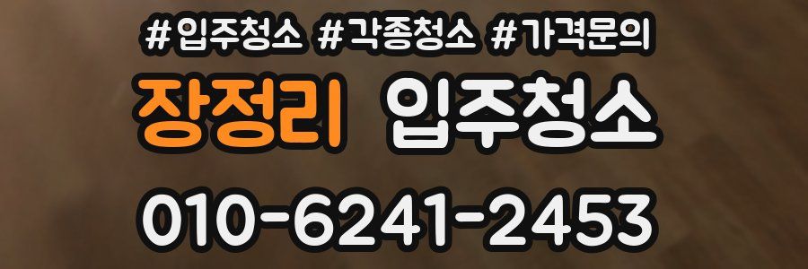 장정리 이사청소