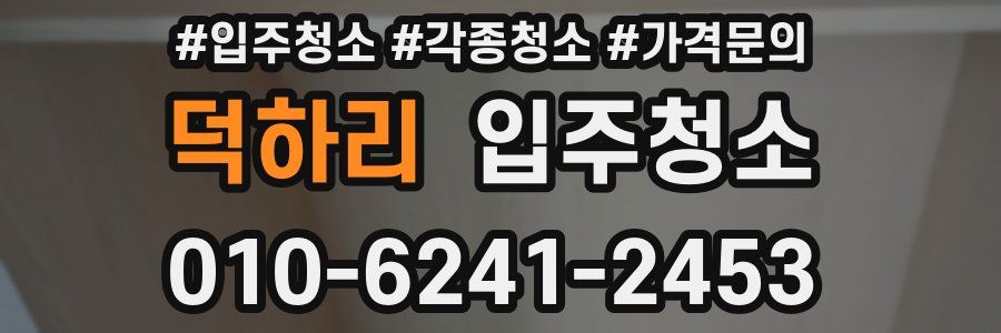 덕하리 이사청소