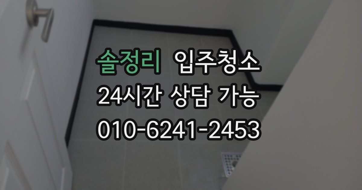 솔정리 입주청소