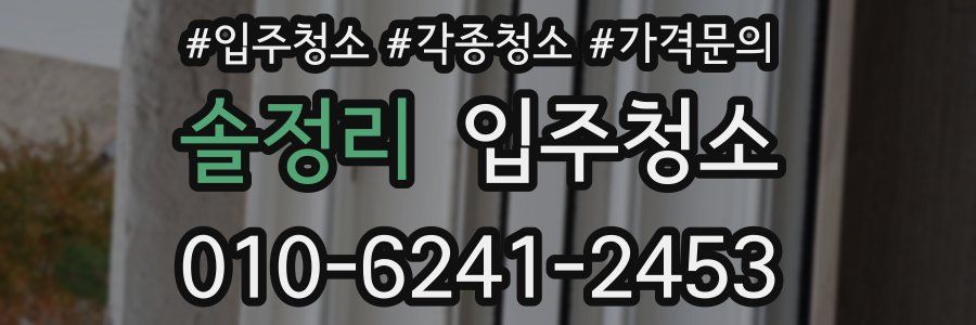 솔정리 이사청소