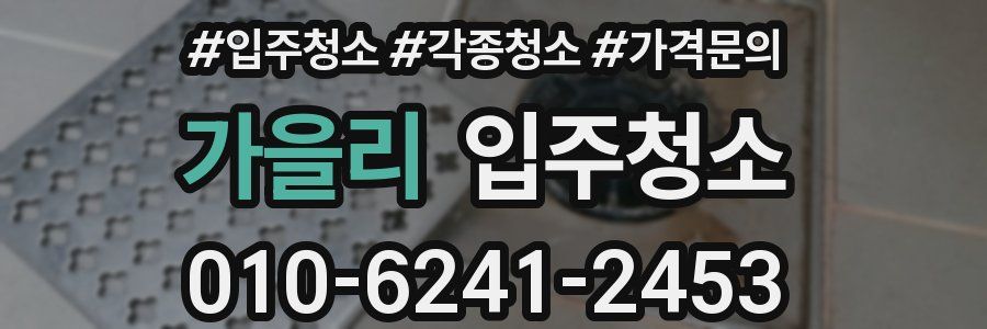 가을리 이사청소