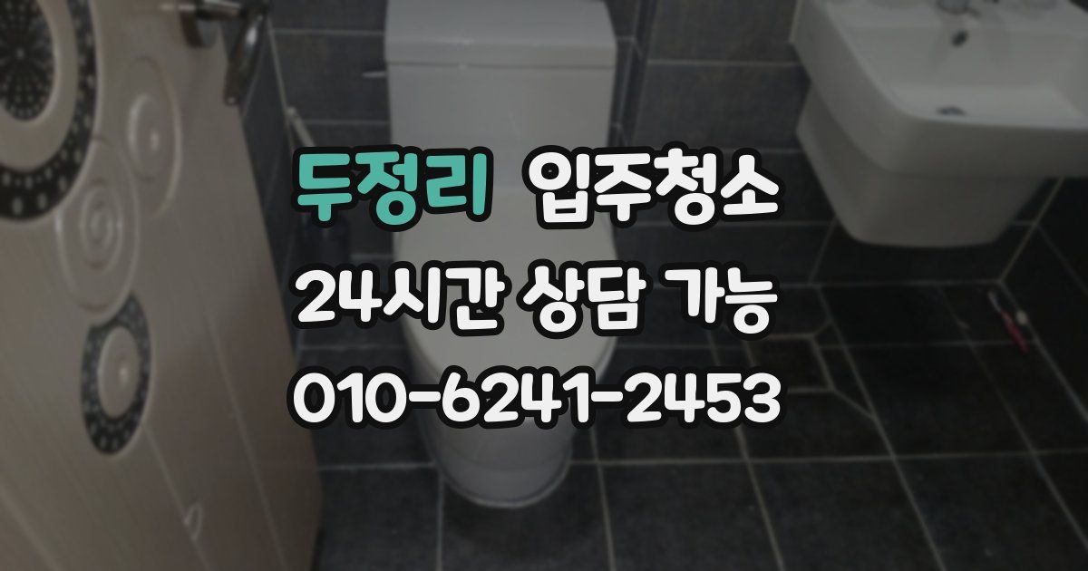 두정리 입주청소