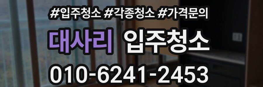 대사리 이사청소