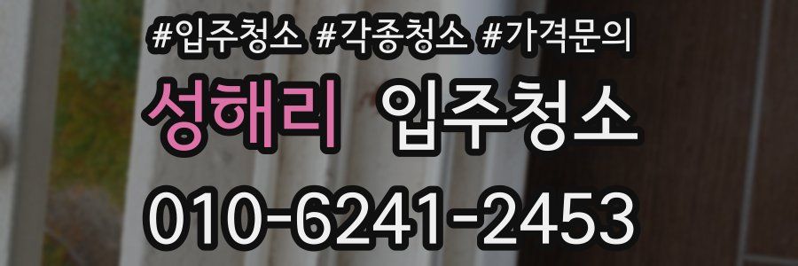 성해리 이사청소