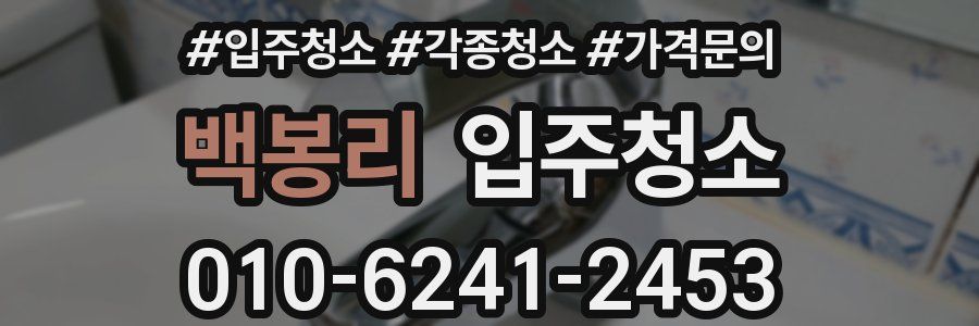 백봉리 이사청소