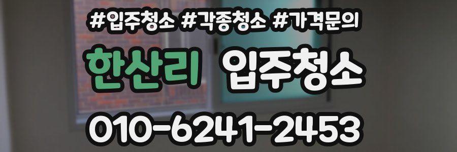 한산리 이사청소