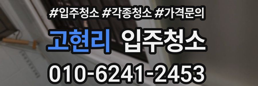 고현리 이사청소