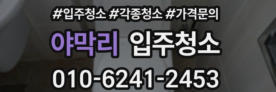 야막리 이사청소