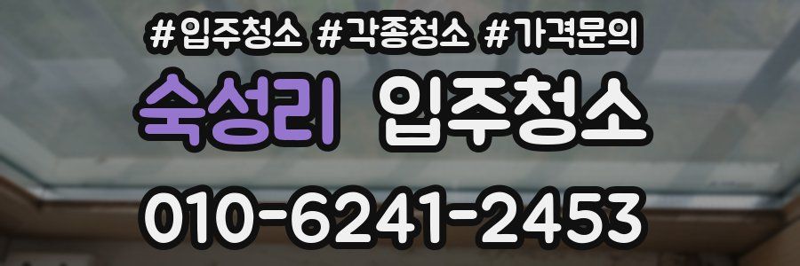 숙성리 이사청소