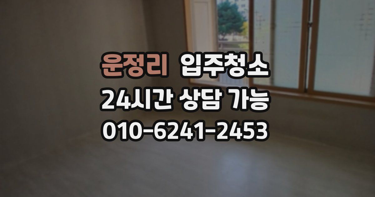 운정리 입주청소