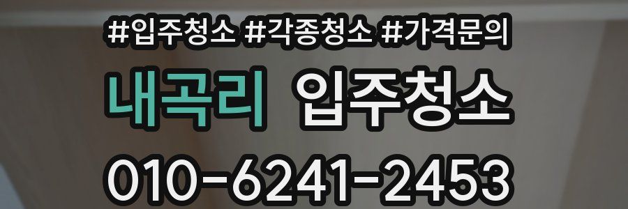 내곡리 이사청소