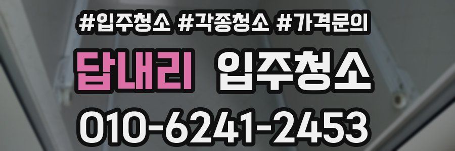 답내리 이사청소