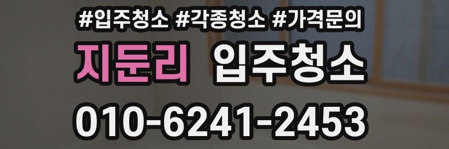 지둔리 이사청소