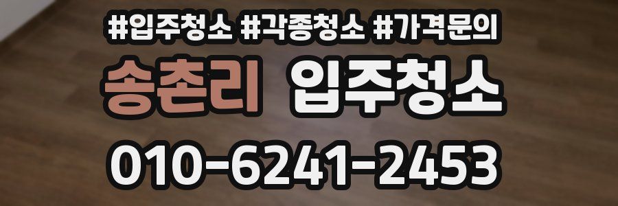 송촌리 이사청소