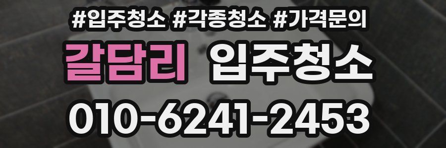 갈담리 이사청소