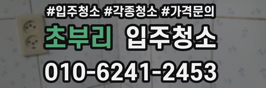 초부리 이사청소