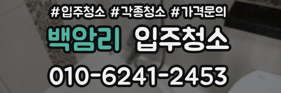 백암리 이사청소