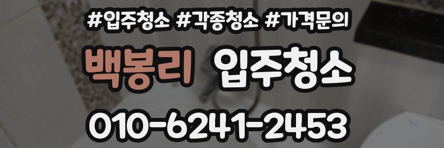 백봉리 이사청소