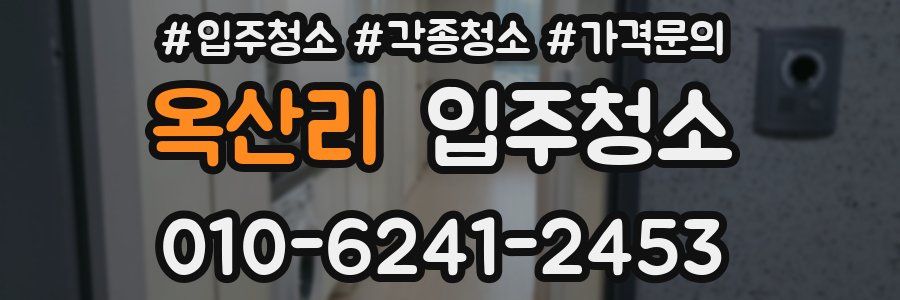 옥산리 이사청소