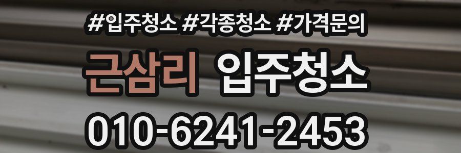 근삼리 이사청소