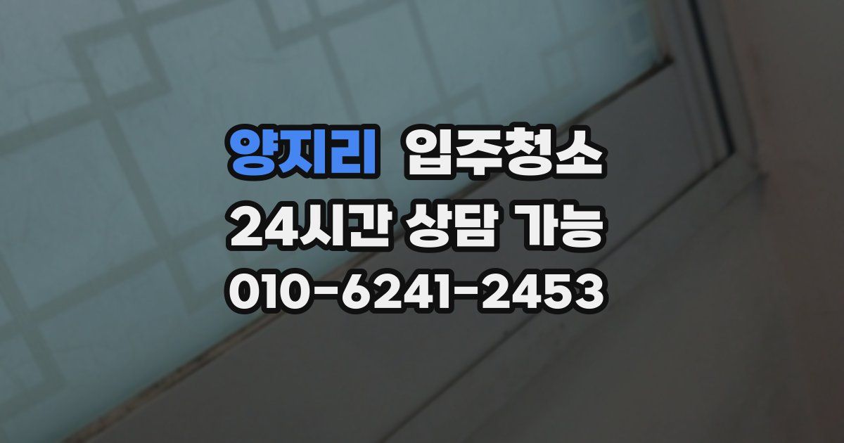 양지리 입주청소