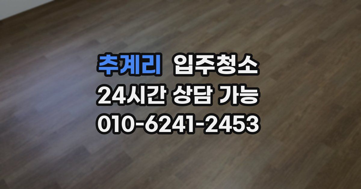 추계리 입주청소