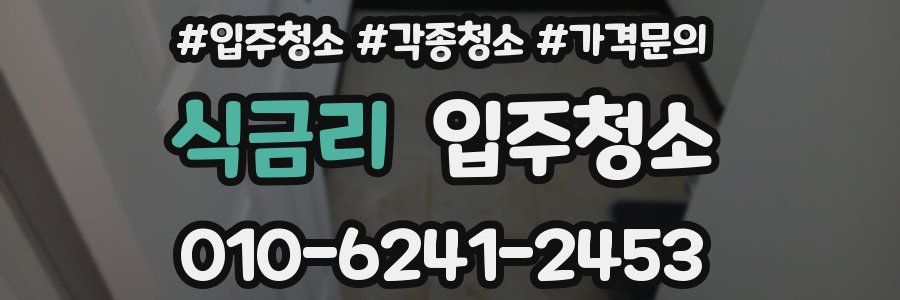 식금리 이사청소