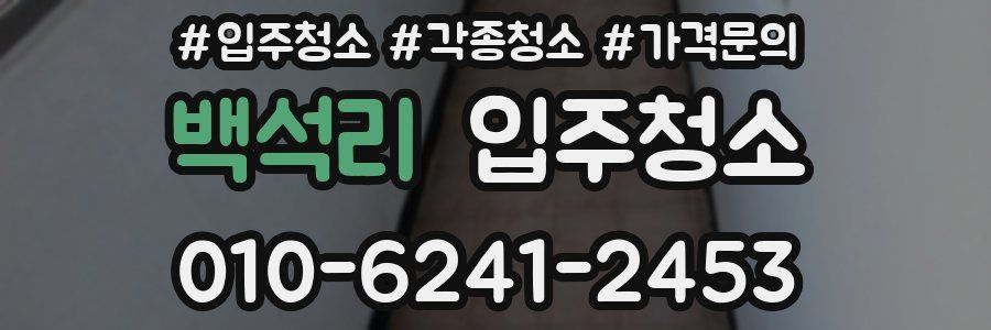 백석리 이사청소